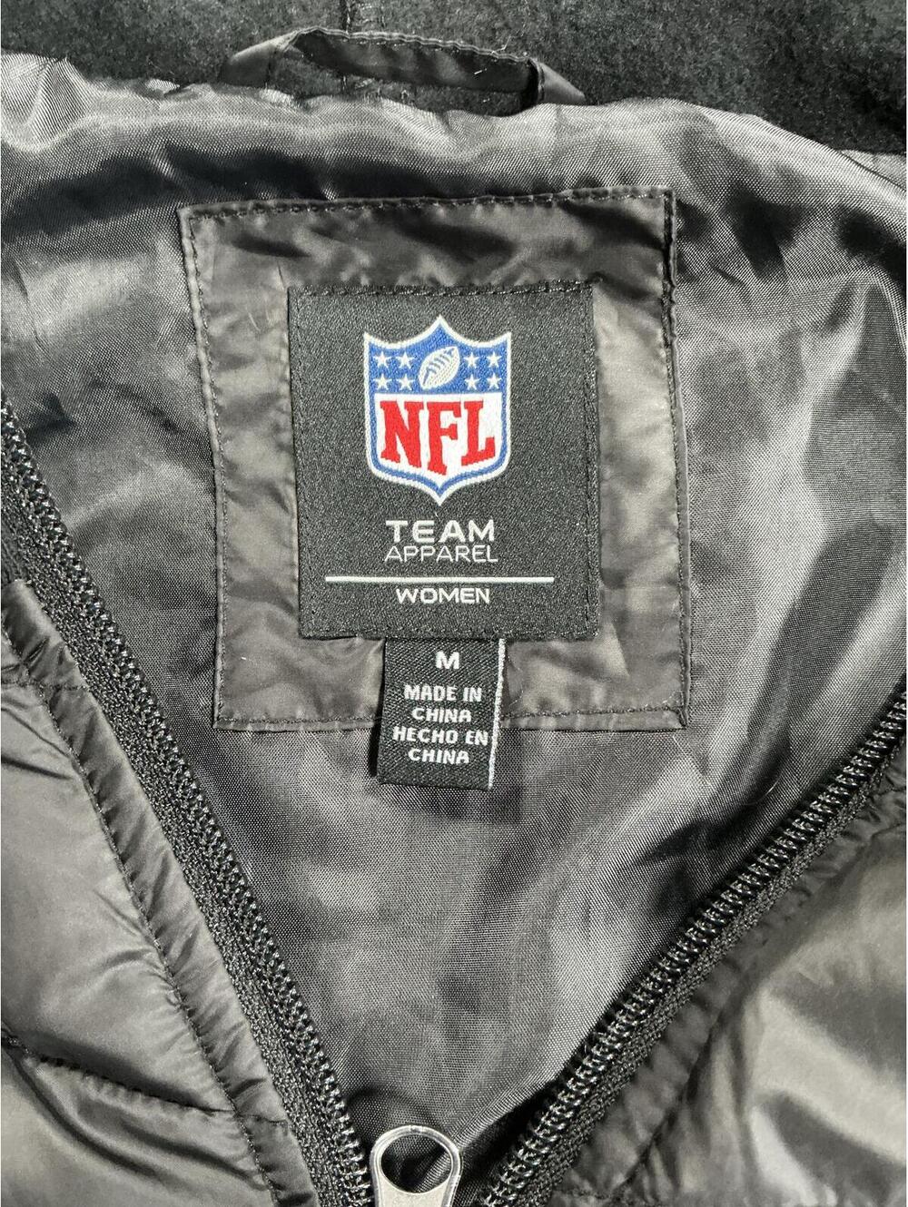 New Orleans Saints Women's Quilted Hooded Full‎ Zip Jacket Size M Black Gold - Picture 4 of 12